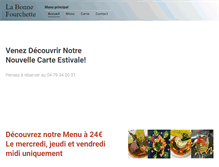 Tablet Screenshot of labonne-fourchette.com